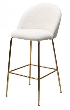 Барный стул GLADE NINI-01 Белый, teddy / золотой каркас М-City в Южноуральске - yuzhnouralsk.mebel-74.com | фото