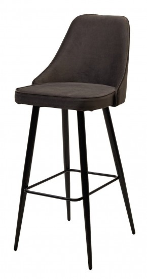 Барный стул NEPAL-BAR ГРАФИТ #14, велюр/ черный каркас (H=78cm) М-City в Южноуральске - yuzhnouralsk.mebel-74.com | фото