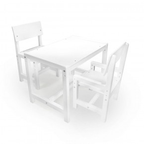 Детский растущий комплект стол и два стула  Я САМ "Лофт" (Белый, Белый) в Южноуральске - yuzhnouralsk.mebel-74.com | фото