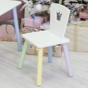 Детский стул Корона (Белый/Белый/Цветной) в Южноуральске - yuzhnouralsk.mebel-74.com | фото