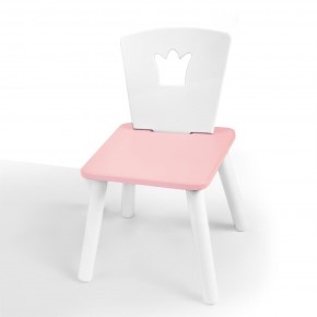 Детский стул Корона (Белый/Розовый/Белый) в Южноуральске - yuzhnouralsk.mebel-74.com | фото