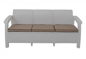 Диван Yalta Premium Sofa 3 Set (Ялта) белый (+подушки под спину) в Южноуральске - yuzhnouralsk.mebel-74.com | фото