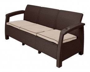 Диван Yalta Premium Sofa 3 Set (Ялта) шоколадный (+подушки под спину) в Южноуральске - yuzhnouralsk.mebel-74.com | фото