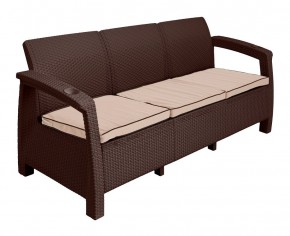 Диван Yalta Premium Sofa 3 Set (Ялта) шоколадный (+подушки под спину) в Южноуральске - yuzhnouralsk.mebel-74.com | фото
