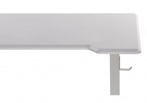 Компьютерный стол Маркос с механизмом подъема 120х75х75 белый / шагрень белая в Южноуральске - yuzhnouralsk.mebel-74.com | фото