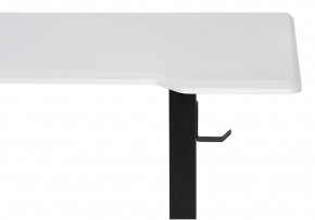 Компьютерный стол Маркос с механизмом подъема 140х80х75 белая шагрень / черный в Южноуральске - yuzhnouralsk.mebel-74.com | фото