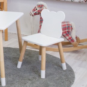 Комплект детской мебели стол и два стула Мишутка (Белый/Белый/Береза) в Южноуральске - yuzhnouralsk.mebel-74.com | фото