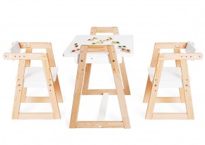 Комплект детской мебели стол и  два стула Я САМ "Лофт-Дуо" (Белый) в Южноуральске - yuzhnouralsk.mebel-74.com | фото