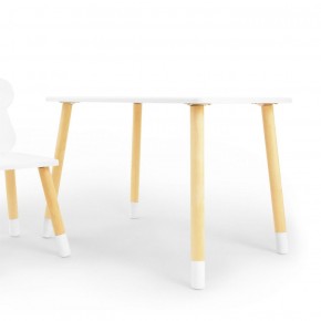 Комплект детской мебели стол и стул Корона (Белый/Белый/Береза) в Южноуральске - yuzhnouralsk.mebel-74.com | фото