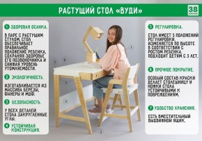 Комплект растущий стол и стул с чехлом 38 попугаев «Вуди» (Белый, Белый, Салют) в Южноуральске - yuzhnouralsk.mebel-74.com | фото