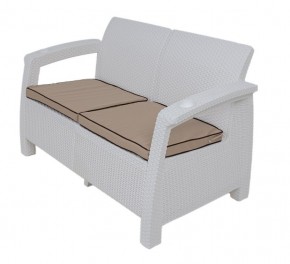 Комплект уличной мебели Yalta Premium Terrace Set (Ялта) белый (+подушки под спину) в Южноуральске - yuzhnouralsk.mebel-74.com | фото