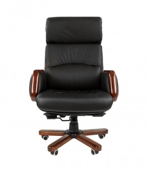 Кресло для руководителя CHAIRMAN 417 (Натуральная кожа) Черное в Южноуральске - yuzhnouralsk.mebel-74.com | фото