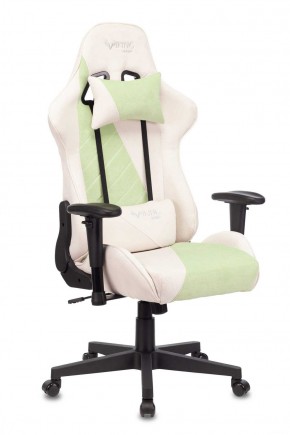 Кресло игровое Бюрократ VIKING X VIKING X GREEN Fabric белый/зеленый в Южноуральске - yuzhnouralsk.mebel-74.com | фото