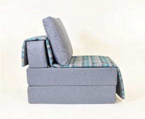 Кресло-кровать бескаркасное Харви (серый-квадро азур) в Южноуральске - yuzhnouralsk.mebel-74.com | фото