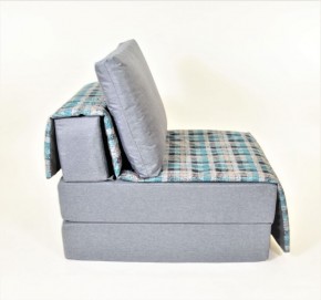 Кресло-кровать бескаркасное Харви (серый-квадро азур) в Южноуральске - yuzhnouralsk.mebel-74.com | фото