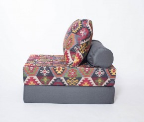 Кресло-кровать-пуф бескаркасное Прайм (мехико серый-графит) в Южноуральске - yuzhnouralsk.mebel-74.com | фото