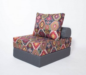 Кресло-кровать-пуф бескаркасное Прайм (мехико серый-графит) в Южноуральске - yuzhnouralsk.mebel-74.com | фото