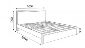 Кровать 1.6 М07 Стандарт с основанием Беатрис (Орех гепланкт) в Южноуральске - yuzhnouralsk.mebel-74.com | фото
