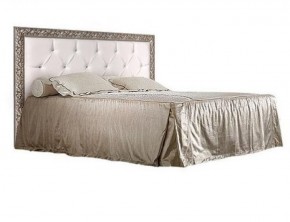 Кровать 2-х спальная (1,6 м) Тиффани штрих-лак/серебро с мягким изголовьем (ТФКР-2) в Южноуральске - yuzhnouralsk.mebel-74.com | фото