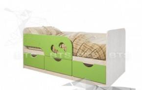 Кровать детская Минима Лего 1.6 (крем/дуб атланта) в Южноуральске - yuzhnouralsk.mebel-74.com | фото