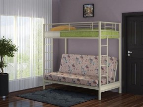 Кровать двухъярусная с диваном "Мадлен" (Слоновая кость/Серый) в Южноуральске - yuzhnouralsk.mebel-74.com | фото