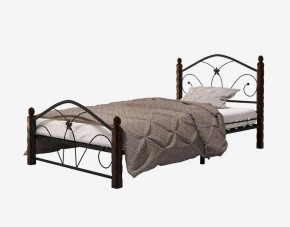 Кровать "Селена 1" Черная (900*2000) (ножки-шоколад) с коваными элементами в Южноуральске - yuzhnouralsk.mebel-74.com | фото