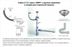 Мойка кухонная ULGRAN U-101 (500) в Южноуральске - yuzhnouralsk.mebel-74.com | фото