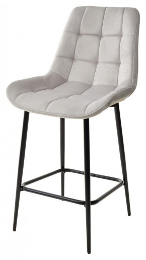 Полубарный стул ХОФМАН, цвет H-09 Светло-серый, велюр / черный каркас H=63cm М-City в Южноуральске - yuzhnouralsk.mebel-74.com | фото