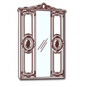 Шкаф 3-х дверный с зеркалами (01.143) Роза (беж) в Южноуральске - yuzhnouralsk.mebel-74.com | фото