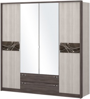 Шкаф 4-х дверный с зеркалом Шк69.2 МС Николь в Южноуральске - yuzhnouralsk.mebel-74.com | фото