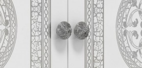 Шкаф 4-х дверный с зеркалами (12.244) Грация (белый/серебро) в Южноуральске - yuzhnouralsk.mebel-74.com | фото