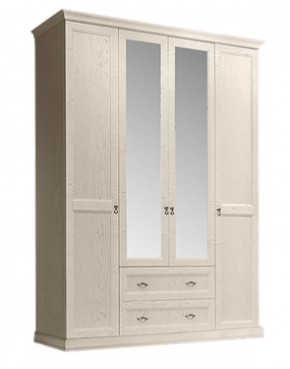 Шкаф 4-х дверный (с зеркалами) для платья и белья с выдвижными ящиками Венеция дуб седан (ВНШ1/41) в Южноуральске - yuzhnouralsk.mebel-74.com | фото