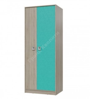 Шкаф для одежды Сити (Арт. 6-9411) Дуб Сонома/Аква в Южноуральске - yuzhnouralsk.mebel-74.com | фото