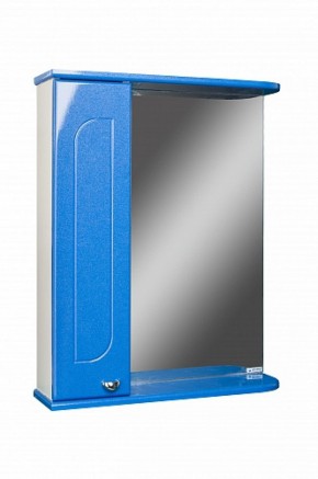 Шкаф-зеркало Радуга Синий металлик 55 левый АЙСБЕРГ (DA1129HZR) в Южноуральске - yuzhnouralsk.mebel-74.com | фото