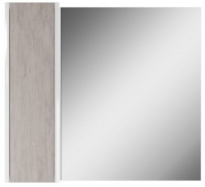 Шкаф-зеркало Uno 80 Дуб серый левый/правый Домино (DU1504HZ) в Южноуральске - yuzhnouralsk.mebel-74.com | фото