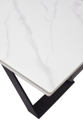 Стол LIVORNO 180 MATT WHITE MARBLE SOLID CERAMIC / BLACK, ®DISAUR в Южноуральске - yuzhnouralsk.mebel-74.com | фото