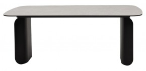 Стол NORD 200 TL-102 Бежевый мрамор, испанская керамика / черный каркас, ®DISAUR в Южноуральске - yuzhnouralsk.mebel-74.com | фото