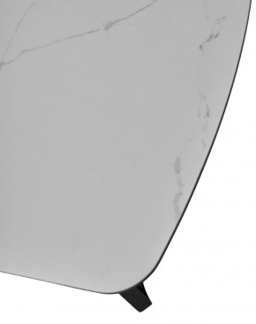 Стол RASMUS 160 TL-45 Белый мрамор, испанская керамика / черный каркас, ®DISAUR в Южноуральске - yuzhnouralsk.mebel-74.com | фото
