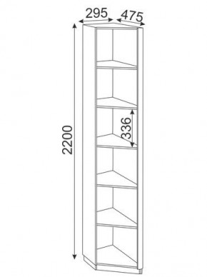 Угловая секция Глэдис М25 (ЯШС/Белый) в Южноуральске - yuzhnouralsk.mebel-74.com | фото