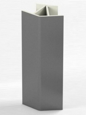 Угловое соединение для цоколя 135 гр. h100 мм (Алюминий; Венге; Дуб Сонома, Белый, Черный) в Южноуральске - yuzhnouralsk.mebel-74.com | фото