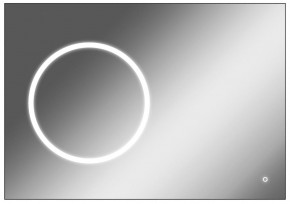 Зеркало Eclipse 100 black с подсветкой Sansa (SE1032Z) в Южноуральске - yuzhnouralsk.mebel-74.com | фото